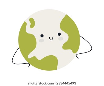 Eco Planet Character Vector Illustration