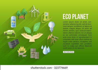 Eco planet design concept.