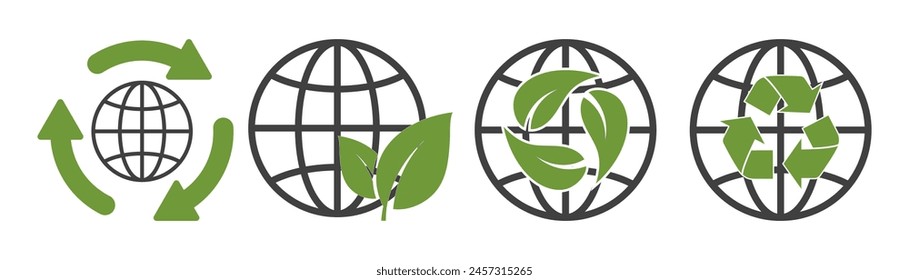icono de eco planet sobre fondo blanco