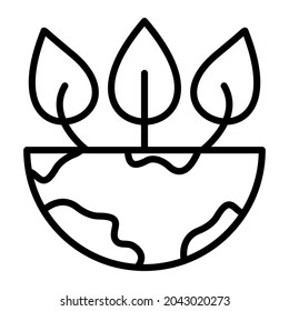 Imagen vectorial de icono de Eco Planeta. También se puede usar para aplicaciones web, aplicaciones móviles y medios impresos.