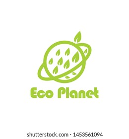 Eco Planet Logo Template Design Vector