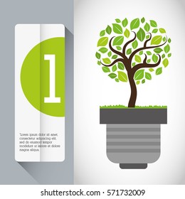 eco plant environment care icon, vector illustration image