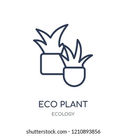 eco Plant icon. eco Plant linear symbol design from Ecology collection. Simple outline element vector illustration on white background.