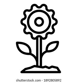 Eco plant icon. Outline eco plant vector icon for web design isolated on white background