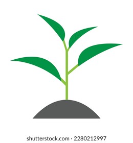 Eco Plant Icon, Saving environment, save clean planet, ecology concept. Card for World Earth Day. Protection and conservation of nature, vector pure world, Planet ecology concept icon.