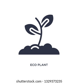 eco plant icon. Simple element illustration from ecology concept. eco plant editable symbol design on white background. Can be use for web and mobile.