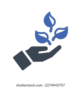 Icono de planta ecológica, gráficos vectoriales