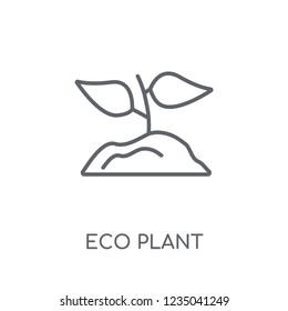 eco Plant linear icon. Modern outline eco Plant logo concept on white background from Ecology collection. Suitable for use on web apps, mobile apps and print media.