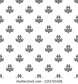 Eco plant plug pattern seamless vector repeat for any web design