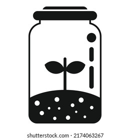 Eco plant tree jar icon simple vector. Farmer agriculture. Garden field