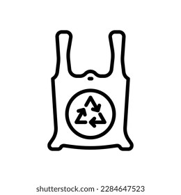 eco plastic bag icon for your website design, logo, app, UI.