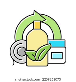 Öko-Plastikfarbsymbol-Vektorgrafik. Öko-Plastikschild. einzelne Symbolillustration