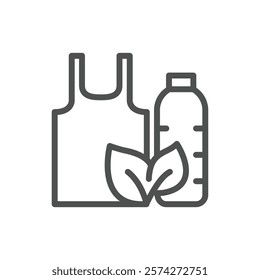 eco plastic outline icon vector design good for web or mobile app