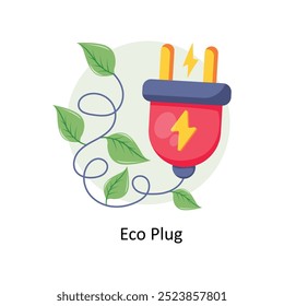 Eco Plug concept style illustration. EPS 10 File
