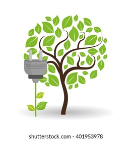eco plug design , vector illustration