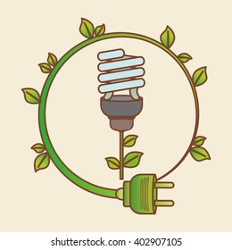 eco plug design , vector illustration