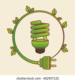eco plug design , vector illustration