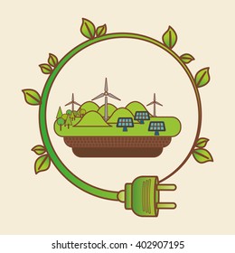 eco plug design , vector illustration