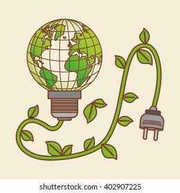 eco plug design , vector illustration