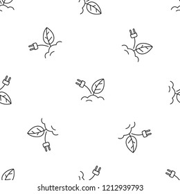 Eco plug energy pattern seamless vector repeat geometric for any web design