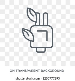 eco Plug icon. eco Plug design concept from Ecology collection. Simple element vector illustration on transparent background.
