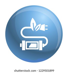 Eco plug icon. Simple illustration of eco plug vector icon for web design isolated on white background