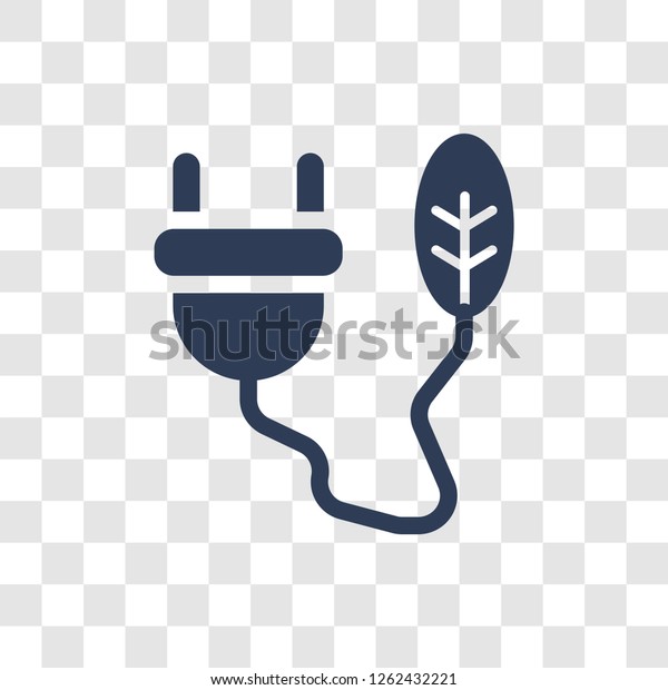 eco Plug icon. Trendy eco Plug\
logo concept on transparent background from Ecology\
collection