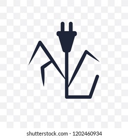 eco Plug transparent icon. eco Plug symbol design from Ecology collection. Simple element vector illustration on transparent background.