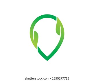 Eco Point Logo Template, Icon, Symbol - Vector