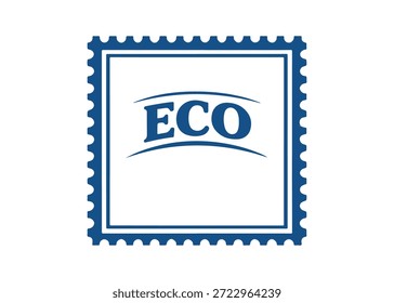 Öko-Briefmarke, Vektorsymbol auf weißem Hintergrund
Vektor-Briefmarke auf weißem Hintergrund