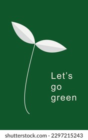 Afiche ecológico vamos a verde