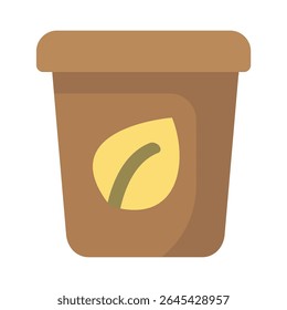 Eco Pot with Leaf Design Element