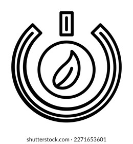Eco Power Button Icon Design For Personal And Commercial Use