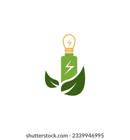 Eco Power Energy Logo Vector Template Illustration