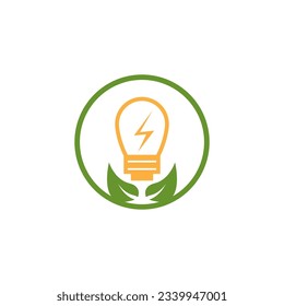 Eco Power Energy Logo Vector Template Illustration