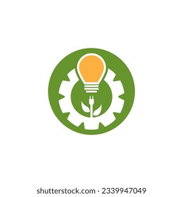 Eco Power Energy Logo Vector Template Illustration