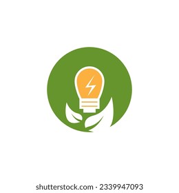 Eco Power Energy Logo Vector Template Illustration
