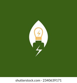 Eco Power Energy Logo Vector Template Illustration