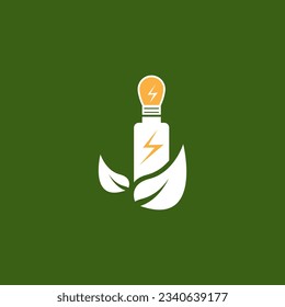 Eco Power Energy Logo Vector Template Illustration