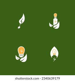 Eco Power Energy Logo Vector Template Illustration