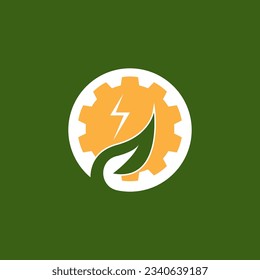 Eco Power Energy Logo Vector Template Illustration