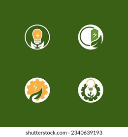 Eco Power Energy Logo Vector Template Illustration