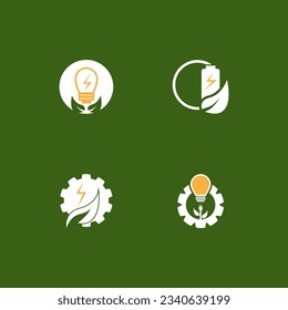 Ilustración de la plantilla de vectores del logotipo de Eco Power Energy