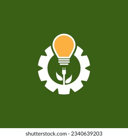 Ilustración de la plantilla de vectores del logotipo de Eco Power Energy
