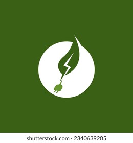 Eco Power Energy Logo Vector Template Illustration