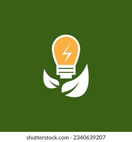 Eco Power Energy Logo Vector Template Illustration