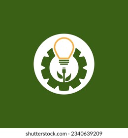 Eco Power Energy Logo Vector Template Illustration