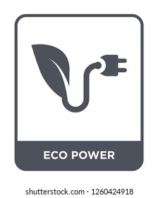 eco power icon vector on white background., eco power simple element illustration