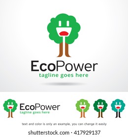 Eco Power Logo Template Design Vector