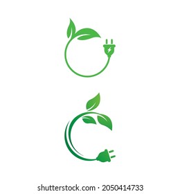 Eco power Vector icon design illustration Template